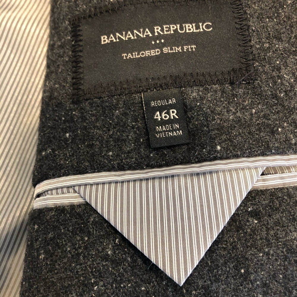 Charcoal grey Banana Republic Factory sport coat - Picture 4 of 5